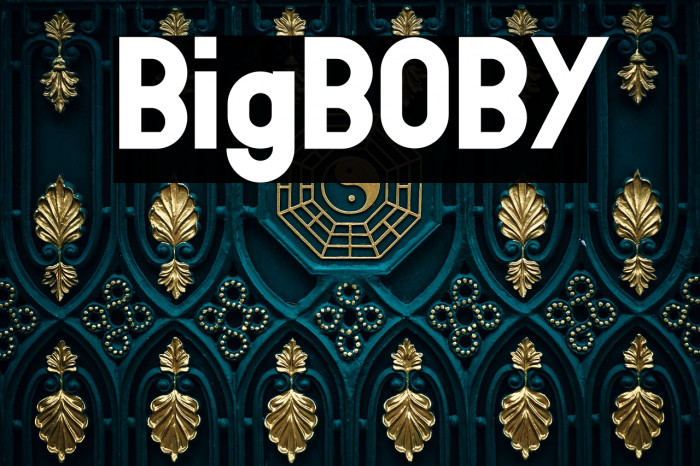 BigBOBY Font examples