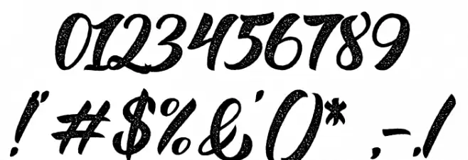 BigBlueRough-Rough Font OTHER CHARS