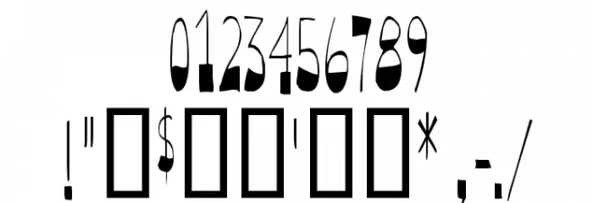 BigBottomTall Skinny Font OTHER CHARS