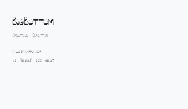 BigBottom Business Card