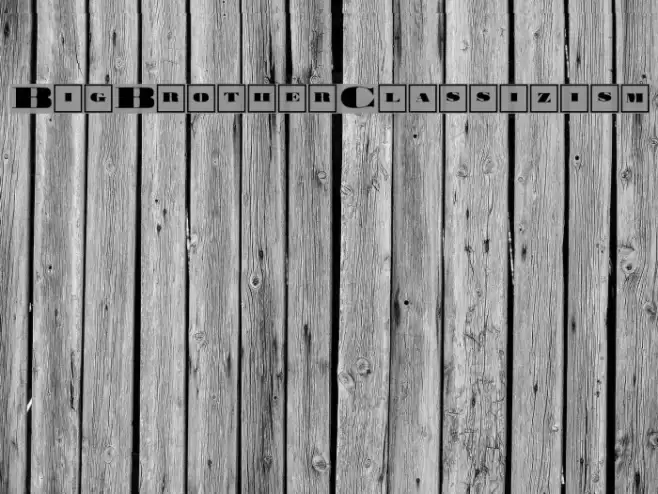 BigBrotherClassizism Font examples