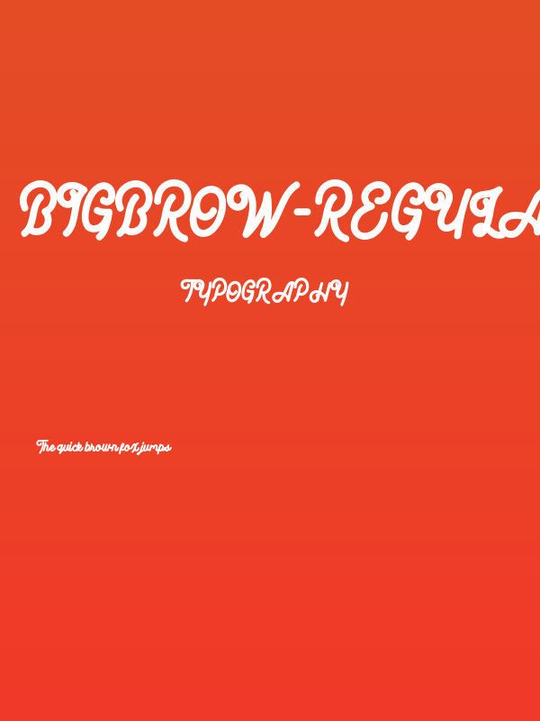 BigBrow-Regular Poster