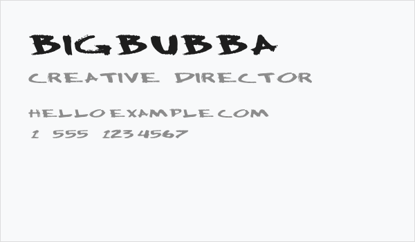 BigBubba Business Card