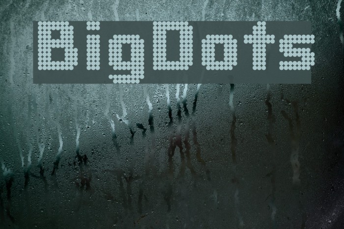 BigDots Font examples