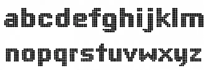 BigDots Font LOWERCASE