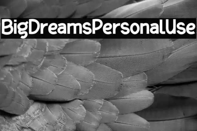 BigDreamsPersonalUse Font examples