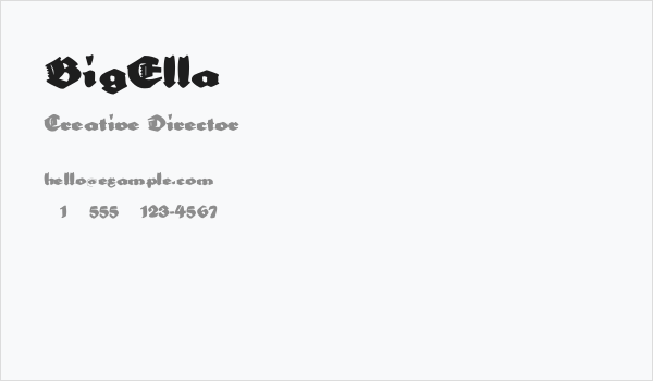 BigElla Business Card