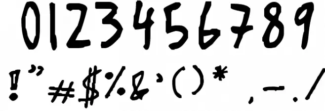 BigHonk handwriting Font OTHER CHARS