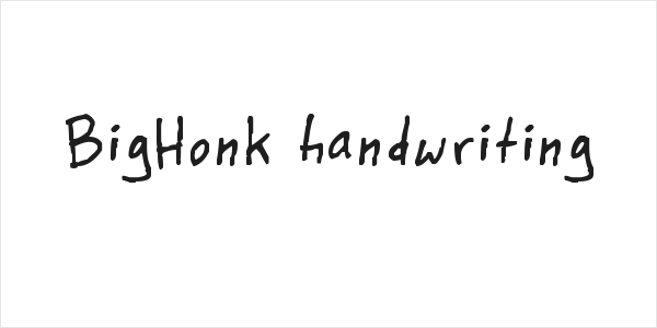 BigHonk handwriting Logo