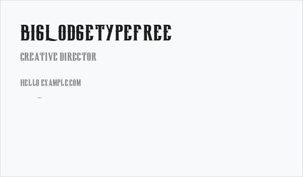 BigLodgeTypeFree Business Card