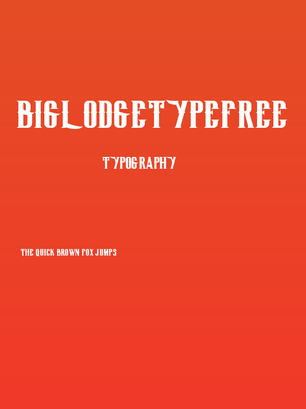 BigLodgeTypeFree Poster