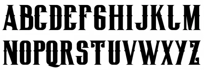 BigLodgeTypeFree Font LOWERCASE