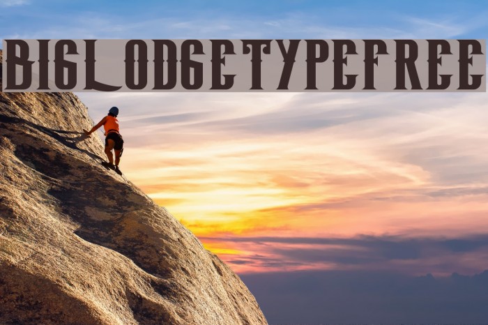 BigLodgeTypeFree Font examples