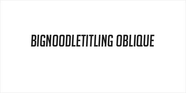 BigNoodleTitling Oblique Logo