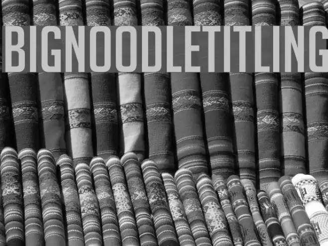 BigNoodleTitling Caratteri examples