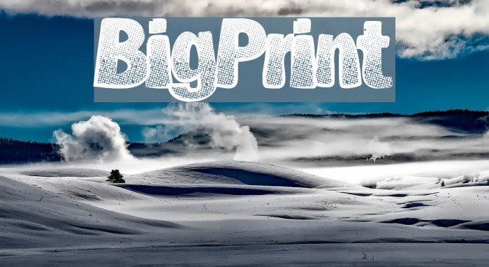 BigPrint Font examples