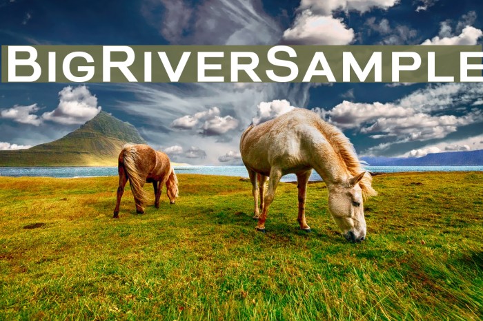 BigRiverSample Font examples