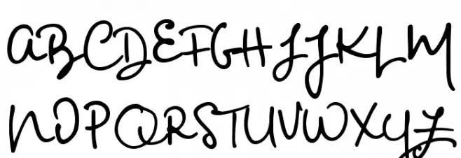 BigRiverScriptSample 字体 大写
