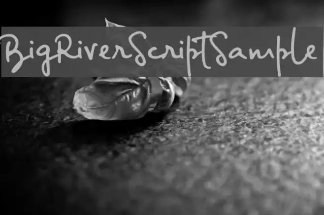 BigRiverScriptSample Font examples