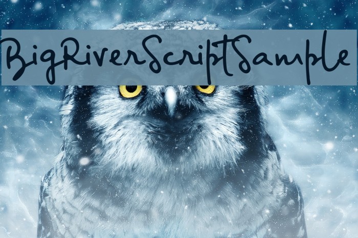 BigRiverScriptSample Font examples