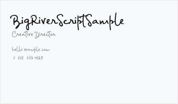 BigRiverScriptSample Business Card