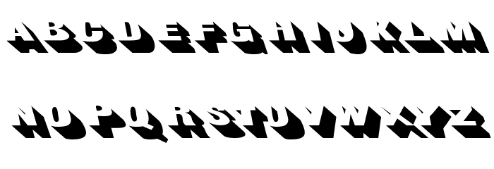 BigShadowsLeftOblique Font LOWERCASE