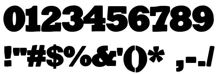 BigSlabHammer Font OTHER CHARS