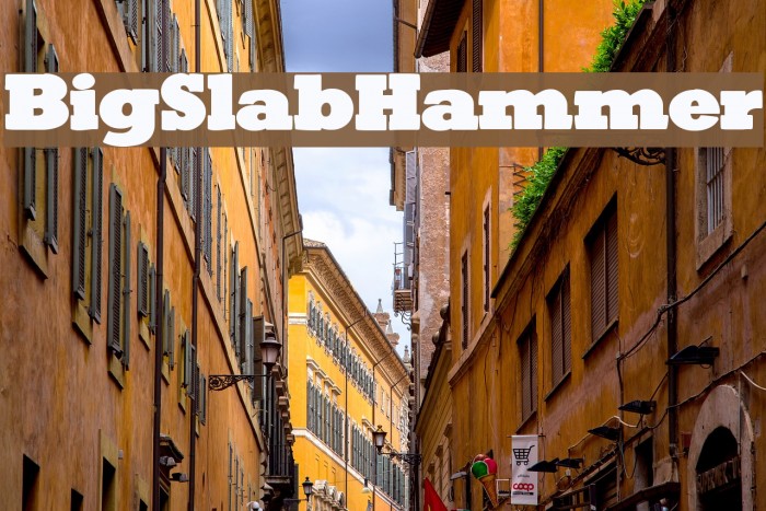 BigSlabHammer Font examples