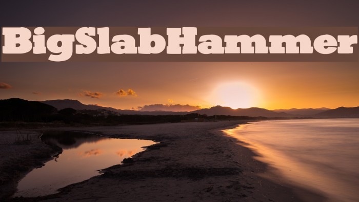 BigSlabHammer Font examples