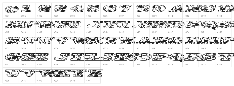 BigSpit Character Map