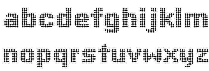 BigSquareDots Font LOWERCASE