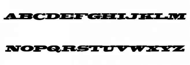 BigSwingingSlabS-Italic Caratteri MAIUSCOLE