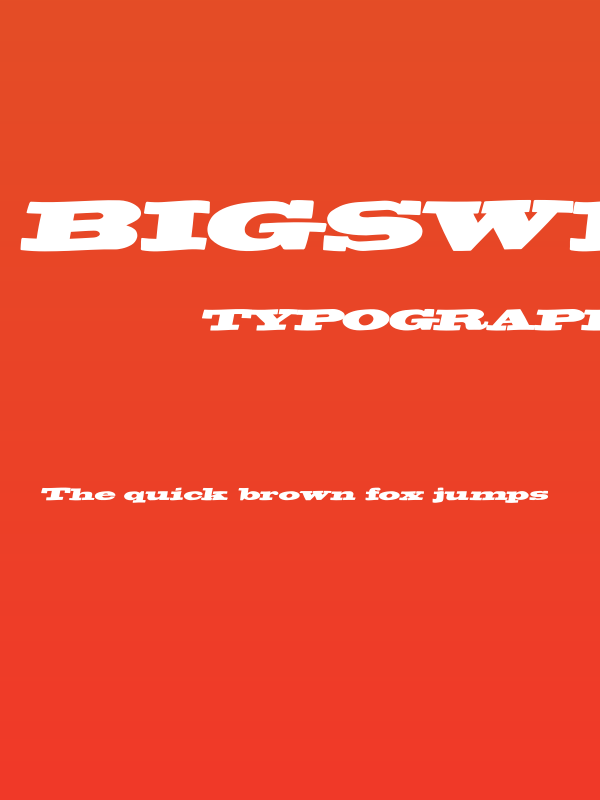 BigSwingingSlabS-Italic Poster