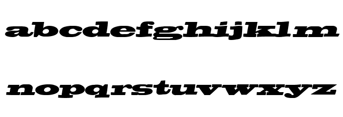 BigSwingingSlabS-Italic Font LOWERCASE