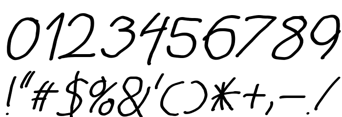 BigWriter-Italic Font OTHER CHARS