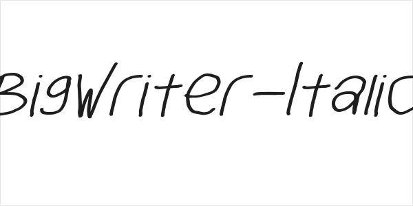 BigWriter-Italic Logo