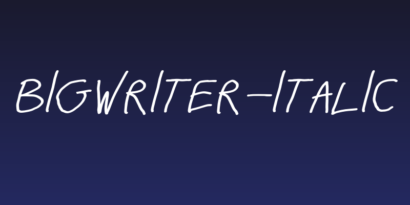 BigWriter-Italic Social Header