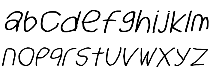BigWriter-Italic Font LOWERCASE