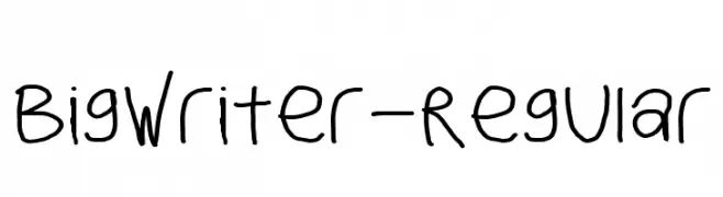 BigWriter-Regular  Frei Schriftart Herunterladen
