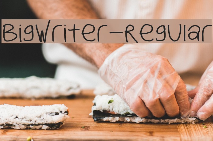 BigWriter-Regular Font examples