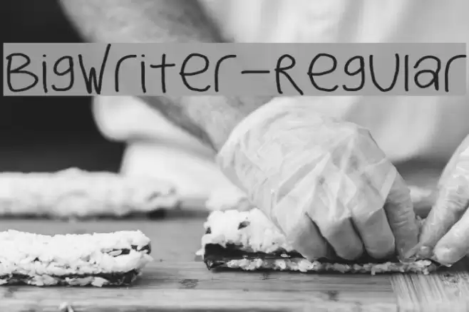 BigWriter-Regular Font examples