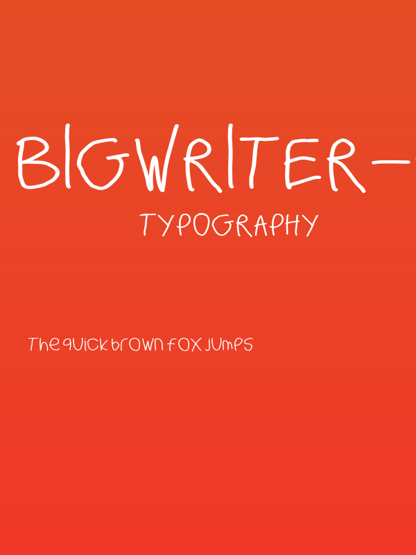 BigWriter-Regular Poster