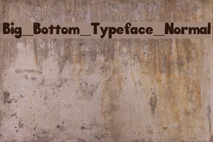 Big_Bottom_Typeface_Normal Schriftart examples