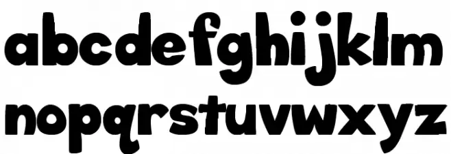 Big_Bottom_Typeface_Normal Schriftart Kleinbuchstaben