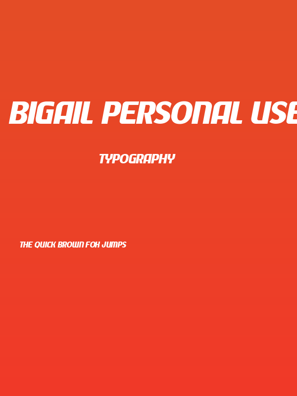 Bigail Personal Used Poster