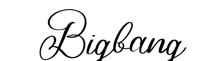 Bigbang  フリーフォントのダウンロード