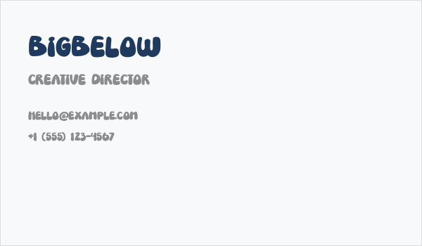 Bigbelow Business Card