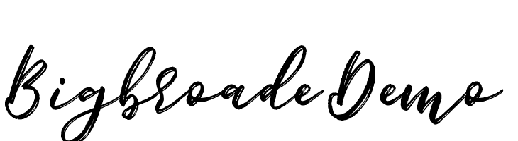 Bigbroade Demo  Frei Schriftart Herunterladen