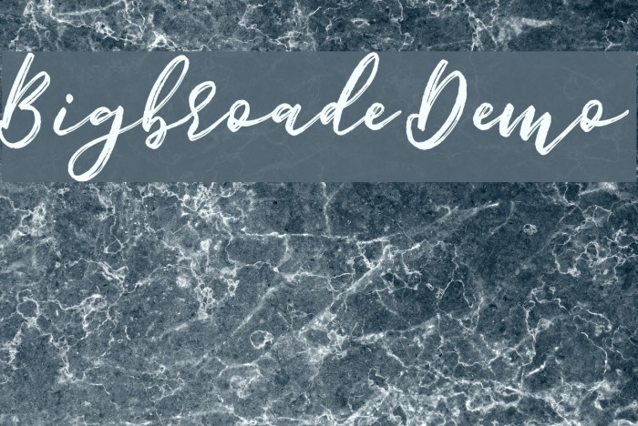 Bigbroade Demo Font examples