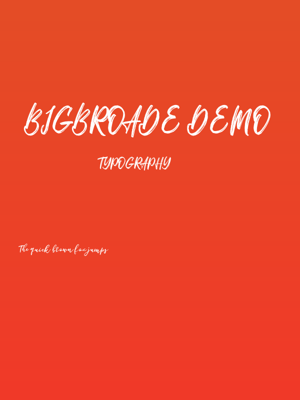 Bigbroade Demo Poster